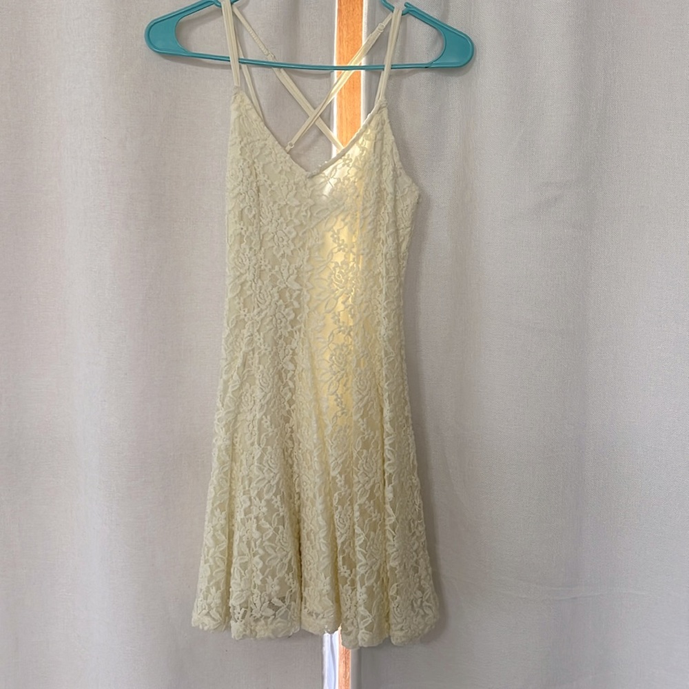 Off White - AE floral lace dress